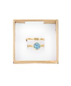 CZ Stone Ring Set