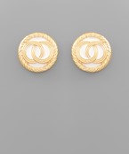  Double Circle Round Earrings