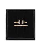  CZ 2 Row Baguette Ring