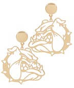  Filigree Bulldog Profile Earrings