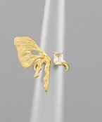  Baguette & Butterfly Ring
