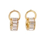  Baguette Crystal Ring & Circle Earrings