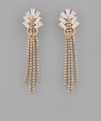  Jeweled & Crystal Liner Drop Earrings