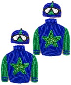  Star Jockey Uniform & Hat Earrings