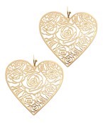  Rose Heart Filigree Earrings
