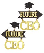  FUTURE CEO Graduation Cap Earrings