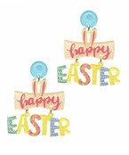 Glitter HAPPY EASTER Earrings