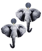  Print Animal Theme Face Earrings
