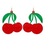  Glitter Cherry Earrings