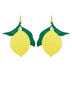  Glitter Lemon Earrings
