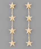  4 Star Drop Earrings