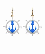  Anchor Clay Earrings