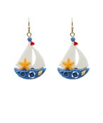  Sail Boat Clay Earrings