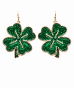  Glitter 4 Leaf Clover Earrings
