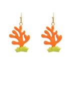  Coral Clay Dangle Earrings