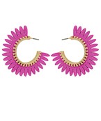  Flower Shape Wood & Metal Hoops