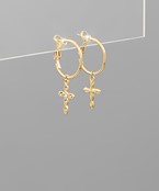  Dangled Cross Hoops