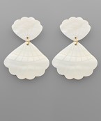  2 Tier Shell Earrings