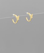  Butterfly Accent Hoops