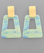  Textured Metal & Acrylic Earrings
