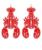 Lobster Color Coated Filigree Earrings