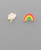  Rainbow & Cloud Lightning Earrings