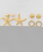  Sea Life Themed Earring Set