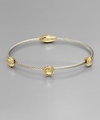  Hammered Circle Rope Bangle