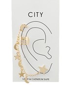  Star & Moon Charm Ear Cuff Set