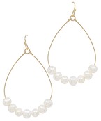  Pearl & Wire Teardrop Earrings
