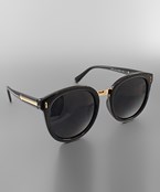  Gold Edge Point Acrylic Sunglasses