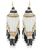  Seed Bead Tassel Earrings