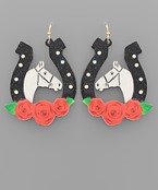 Glitter Horseshoe Earrings