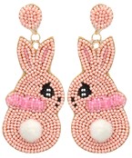 Beaded Easter Bunny Earrings