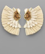  Raffia Wing Earrings