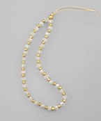  Glass Bead & Metal Phone Strap