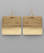  Square Wood Earrings