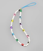  Evil Eye & Pearl Phone Strap