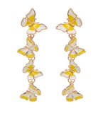  4 Butterfly Linear Drop Earrings