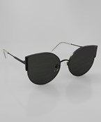  MatteBlack Frame Cat Eye Sunglasses 