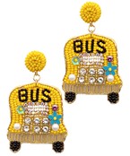  Beaded School Bus Earrings