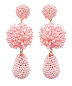  Wrapped Teardrop Seed Bead Earrings