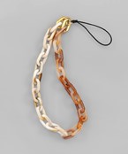  2 Tone Resin Chain Phone Strap