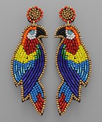  Multi Bead Parrot Earrings