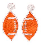  Seed Bead Football Earrings