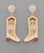  Rhinestone Cowboy Boots Earrings
