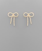  Pave Ribbon Earrings
