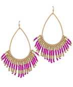  Seed Bead Teardrop Tassel Earrings