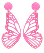  Pave Butterfly Acrylic Earrings