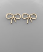  Pave Crystal Ribbon Earrings